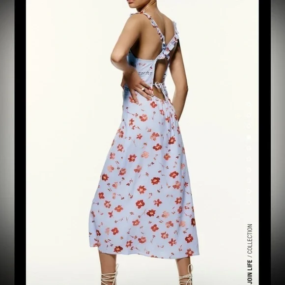 Zara Printed Linen Blend Dress - Picture 2 of 15